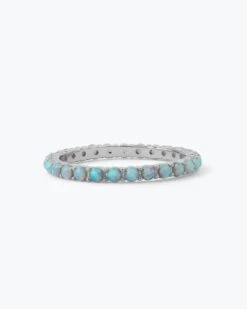 The Micro Heiress Ring - Silver|Blue Opal