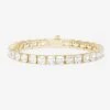 The Queen's Tennis Bracelet - Gold|White Diamondettes -Melinda Maria TheQueen sTennisBracelet B1355 G WTCZ P V1