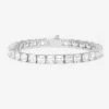 The Queen's Tennis Bracelet - Silver|White Diamondettes -Melinda Maria TheQueen sTennisBracelet B1355 S WTCZ P V1