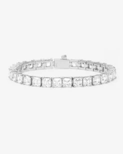 The Queen's Tennis Bracelet - Silver|White Diamondettes