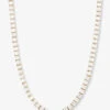 The Queen's Tennis Necklace - Gold|White Diamondettes -Melinda Maria TheQueen sTennisNecklace N6019 G WT P V1