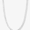 The Queen's Tennis Necklace - Silver|White Diamondettes -Melinda Maria TheQueen sTennisNecklace N6019 S WT P V1