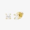 The Queen's 4mm Studs - Gold|White Diamondettes 1 The Queen's 4mm Studs - Gold|White Diamondettes -Melinda Maria The Queen s 4mm Studs E7101 G WT P V1