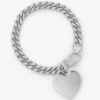 Julian XL Heart Cuban Chain Bracelet - Silver -Melinda Maria XLHeartBracelete P S MayCollection 02 01 20240067 V1 6a8f2072 96e8 4aab b729 b33279037b09