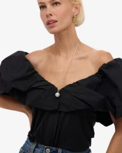 XL Life's A Ball Pearl Pendant Necklace - Gold -Melinda Maria XLLife saBallPearlPendantNecklace N6387 G PRL E V2