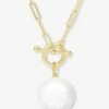 XL Life's A Ball Pearl Pendant Necklace - Gold -Melinda Maria XLLife saBallPearlPendantNecklace N6387 G P V1