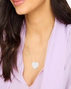 XL You Have My Heart Necklace - Silver -Melinda Maria XLYouHaveMyHeartNecklace18 N6180 S E V1