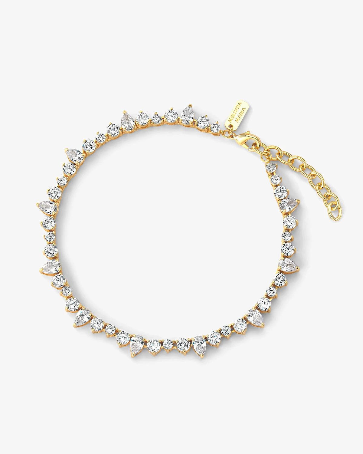 Dynasty Anklet - Gold|White Diamondettes 3 Dynasty Anklet - Gold|White Diamondettes