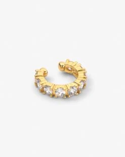 "Oh She Fancy" Ear Cuff - Gold|White Diamondettes -Melinda Maria melindamaria earing earcuff ohshefancy gold v2 8d2484b3 11a2 47c1 a3ae d7857909233e