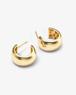 "She's So Smooth" Baby Hoops - Gold -Melinda Maria melindamaria earrings babyhoops shessosmooth gold v2