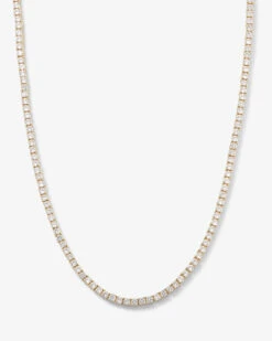 Heiress Tennis Necklace - Gold|White Diamondettes