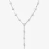 Lavish Lariat Necklace - Silver|White Diamondettes 2 Lavish Lariat Necklace - Silver|White Diamondettes -Melinda Maria melindamaria necklace lavishlariat silver v1 754d14c6 7721 48d3 872c c88362a66d9f