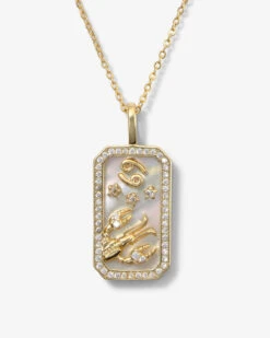 Zodiac Amulet Necklace - Gold -Melinda Maria melindamaria necklace zodiacamulet cancer gold v1 1 71f824d5 acba 4026 bec5 cd97cee0fb37