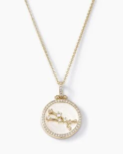 Zodiac Constellation Necklace - Gold 32 Zodiac Constellation Necklace - Gold -Melinda Maria melindamaria necklace zodiaccons taurus