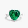 The Allison Emerald Heart Ring - Silver|Emerald 2 The Allison Emerald Heart Ring - Silver|Emerald -Melinda Maria melindamaria ring theallisonemeraldheart silver v1 f9ded8ea e7f5 474d bfcb 9a747ab684de